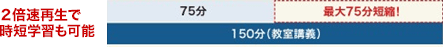 2倍速再生で時短学習も可能