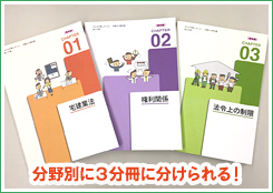 分野別に３分冊に分けられる！